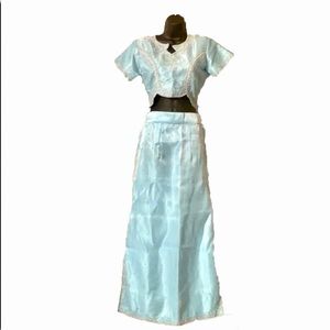 Princess Jasmine Indian Lehenga, Light Blue